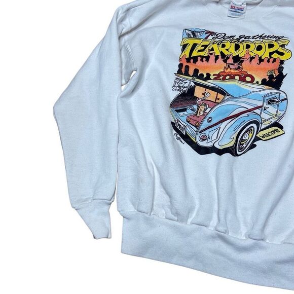 Vintage Hot Rod Car Show Sweatshirt Crewneck Medium - Picture 2 of 4